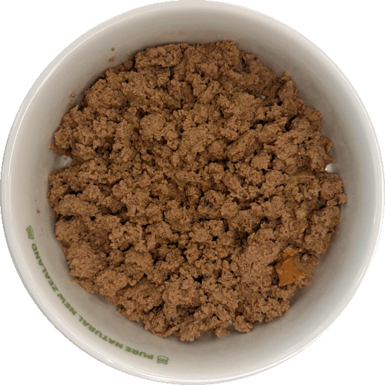 A bowl of ZEAL air-dried dog food